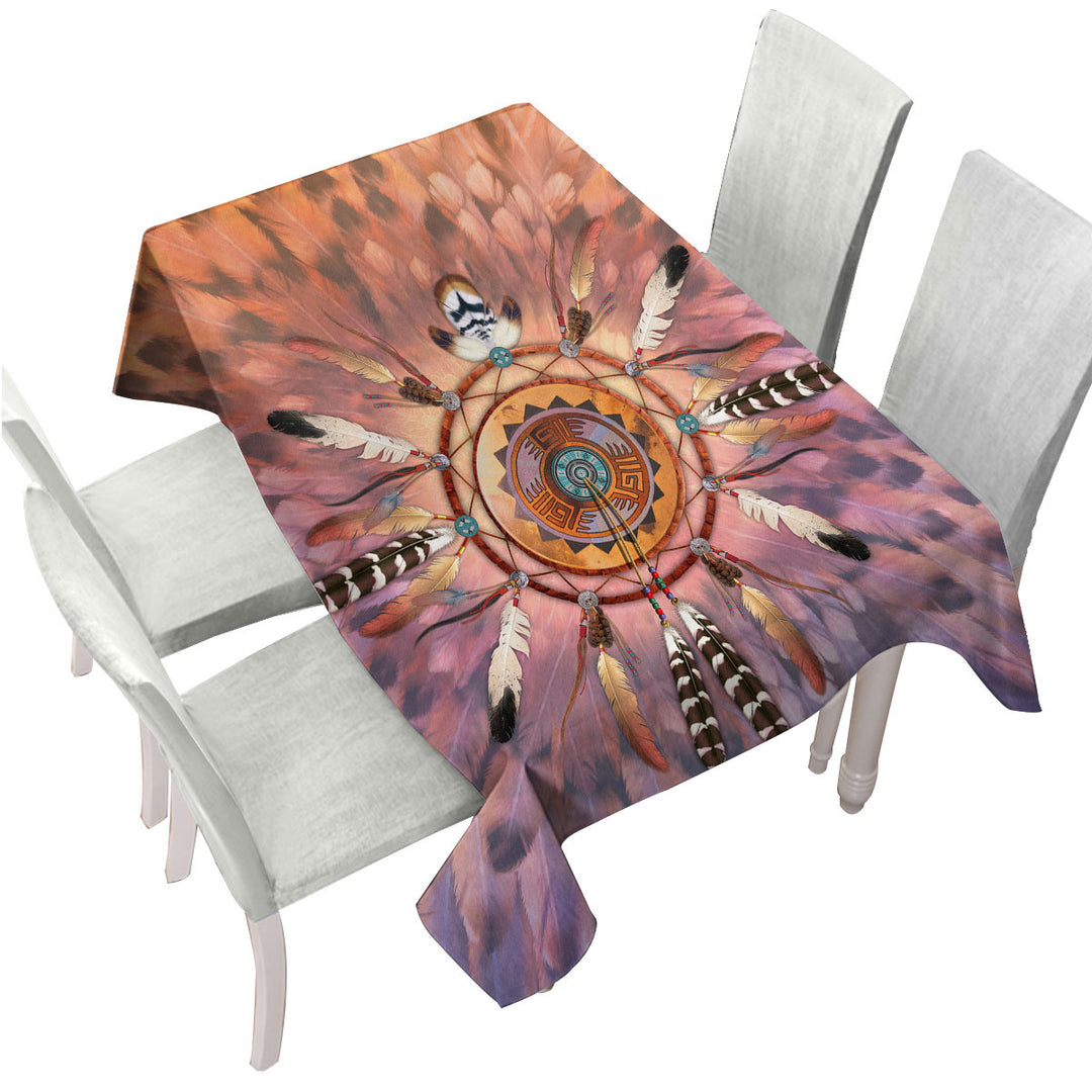 Tablecloths with Native American Culture Art the Dream Catcher