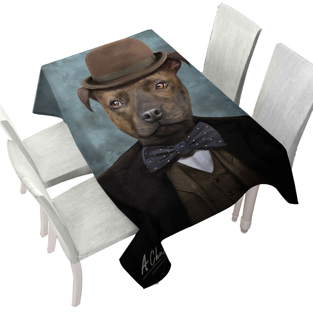 Tablecloths with Sir Edmund the Bulldog Cool and Funny Dog