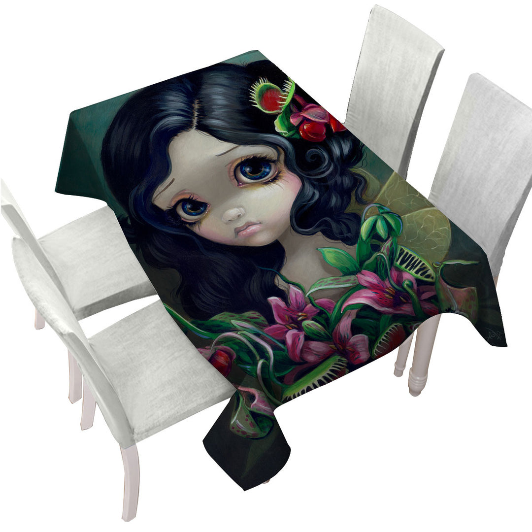 Tablecloths with Tropical Flowers Carnivorous Bouquet Fairy