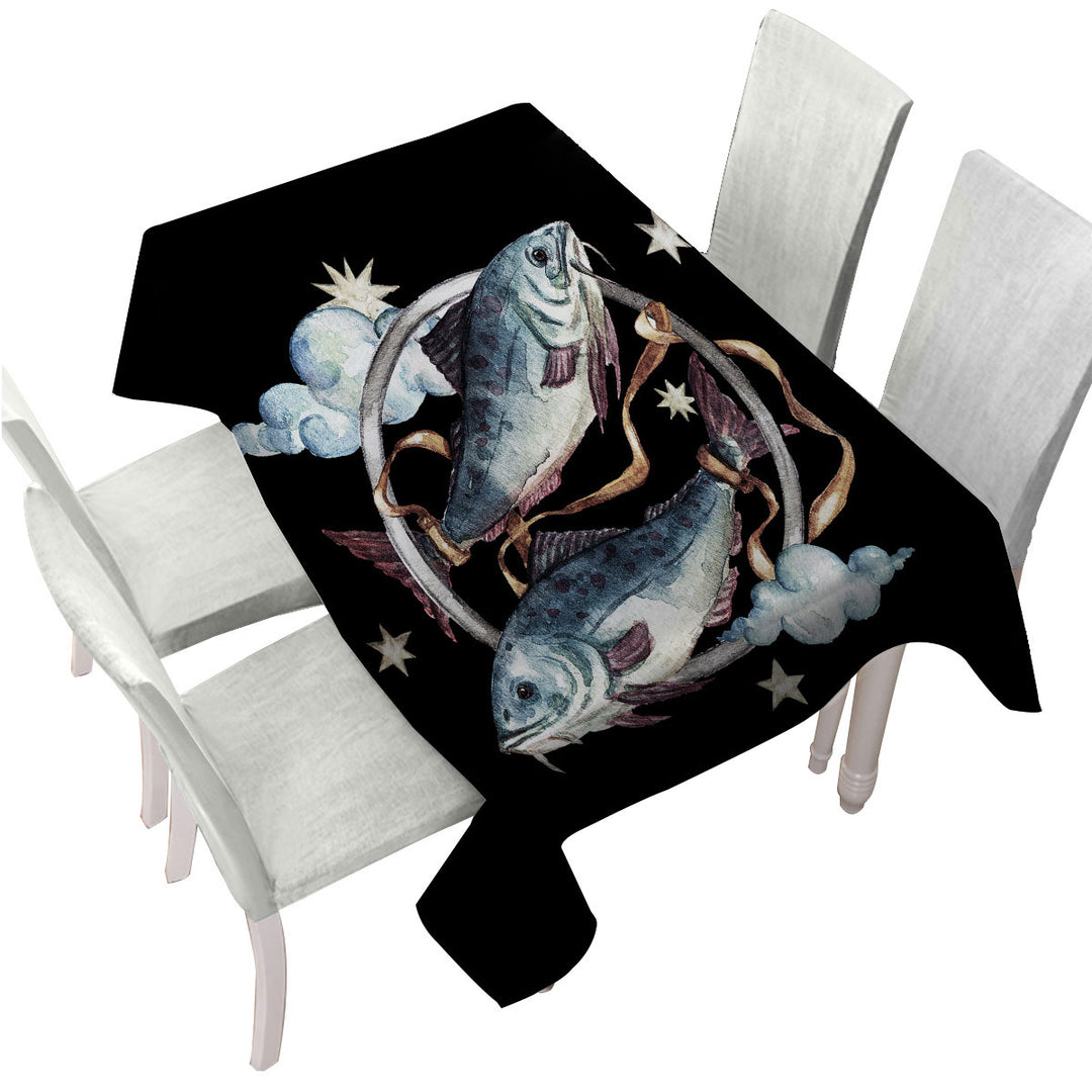 Tablecloths with Two Tied Fish