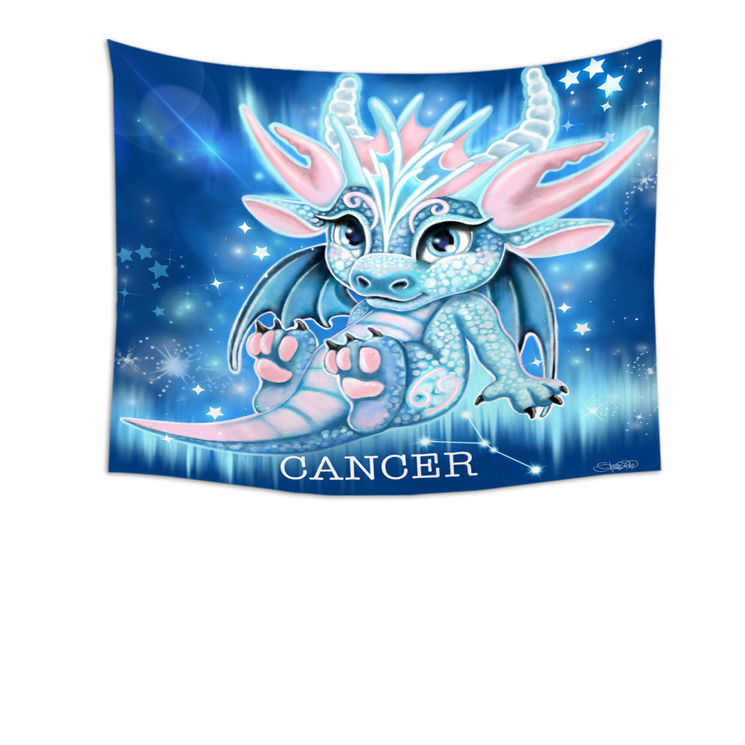 Tapestry Wall Decor Gift Ideas for Kids Fantasy Art Cancer Lil Dragon