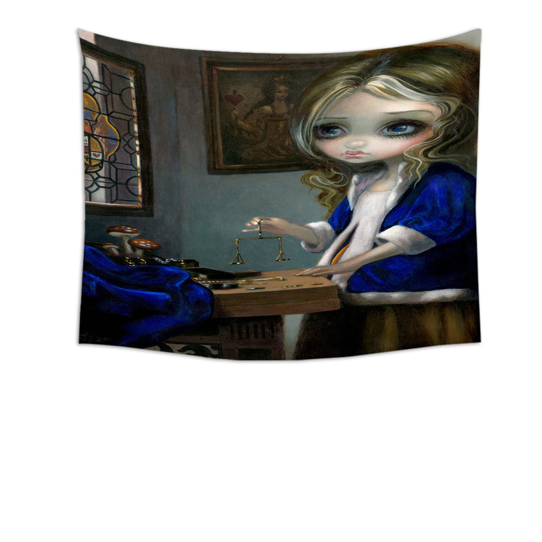 Tapestry Wall Hanging Alice Through a Vermeer Glass