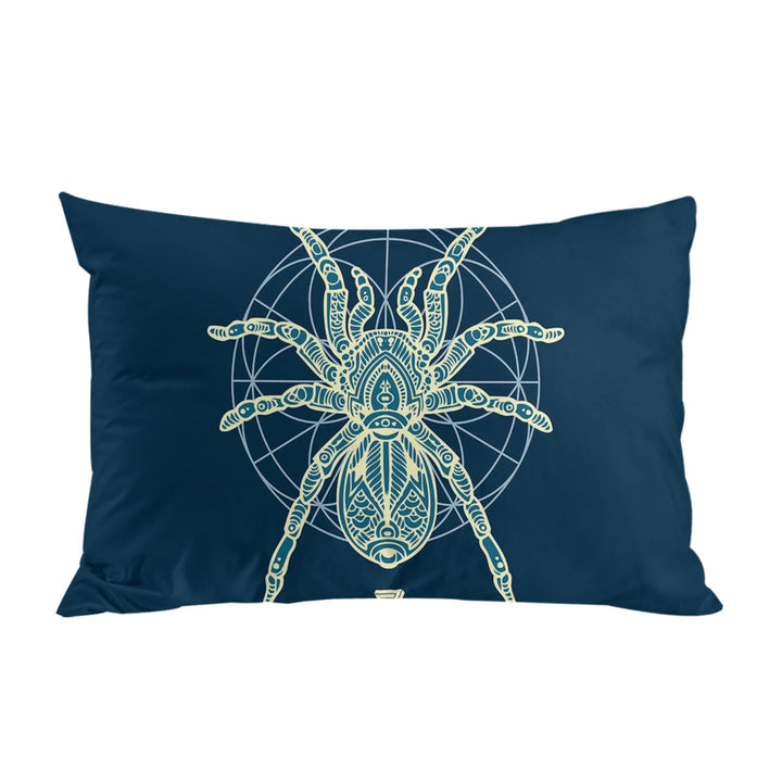 Teal Yellow Tarantula Spider Pillowcase