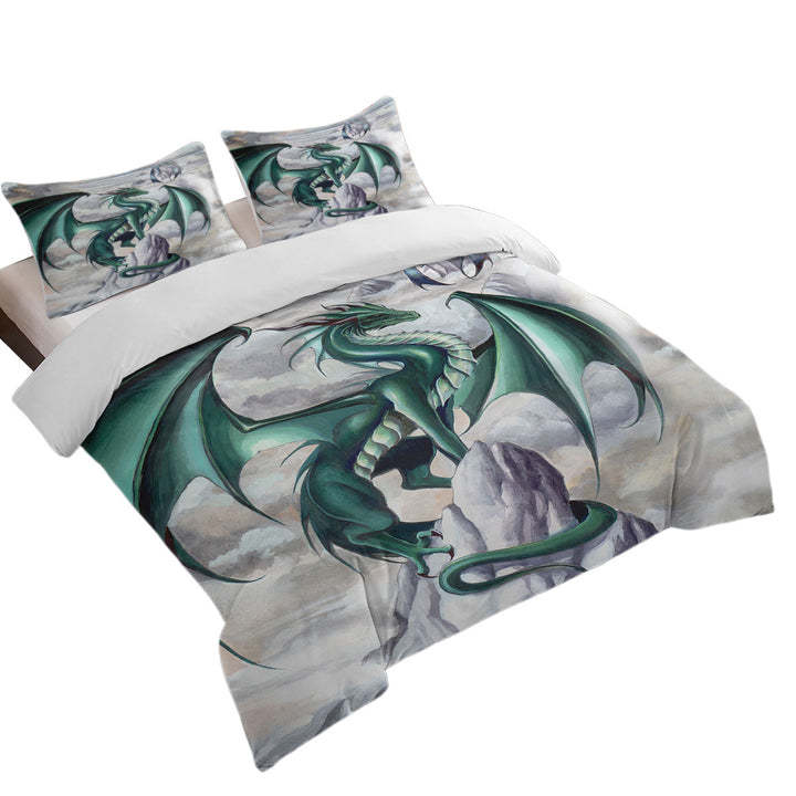 Tempest Clouds Cliffs Dragons Duvet Covers