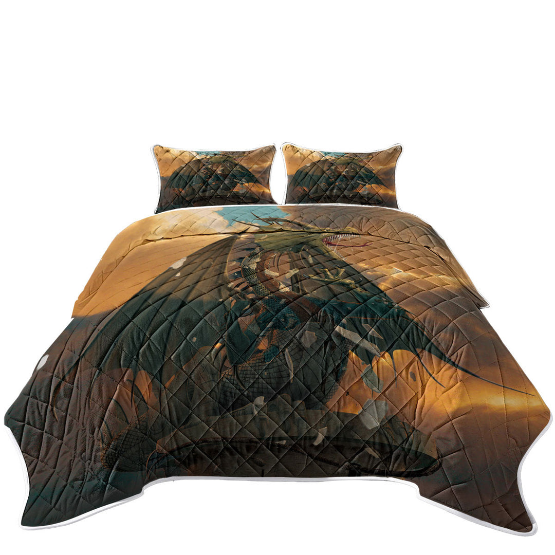 The Awakening Cool Fantasy Dragon Coverlet