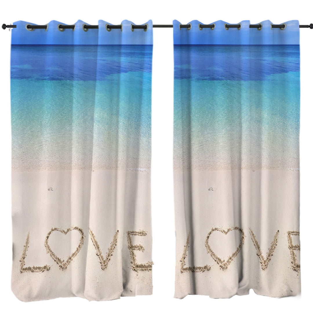 The Beach of Love Drapes for Living Room