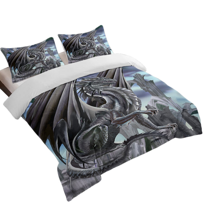 The Black King Dragon Duvet Cover