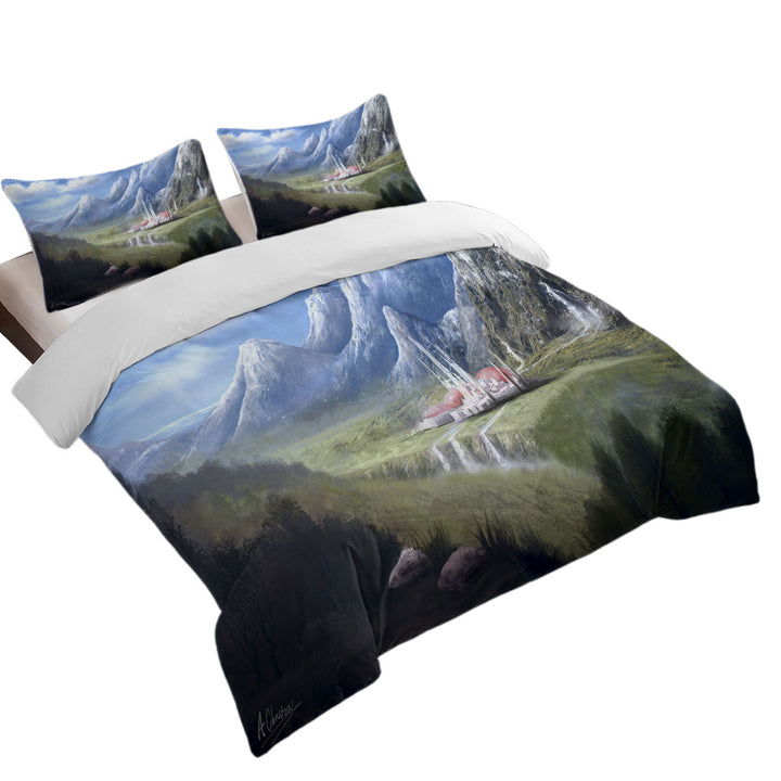 The City of Kiria Fantasy Art Good Duvet Covers