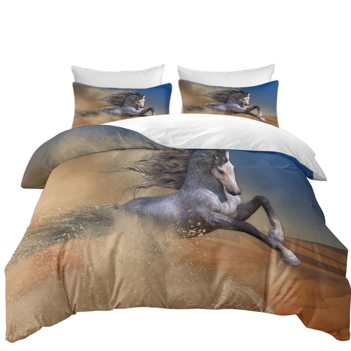 The Desert Barb Wild Horse Art Duvet Covers King