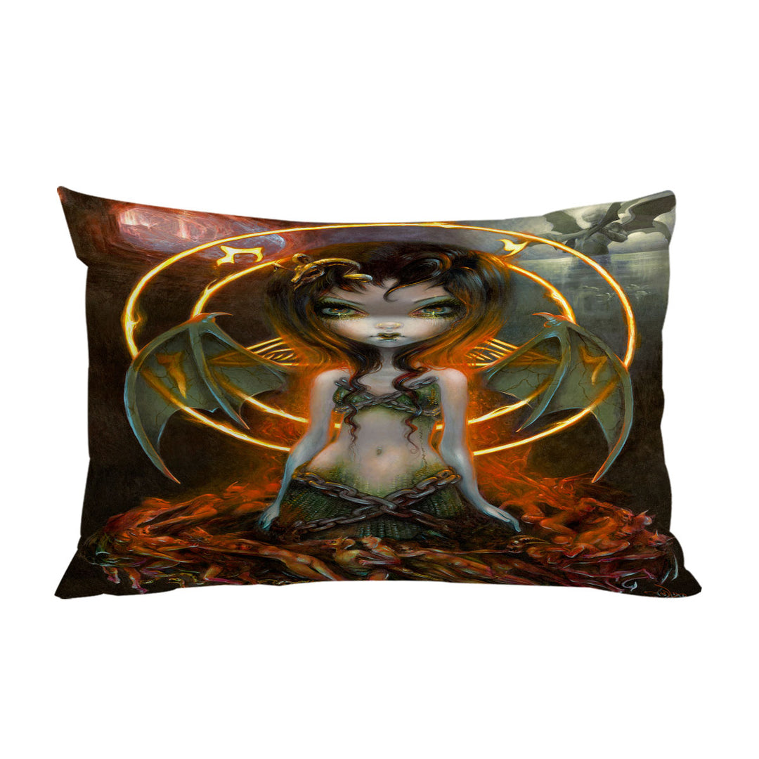 The Devil Elemental Fire Demons and Dark Fairy Pillow Cases