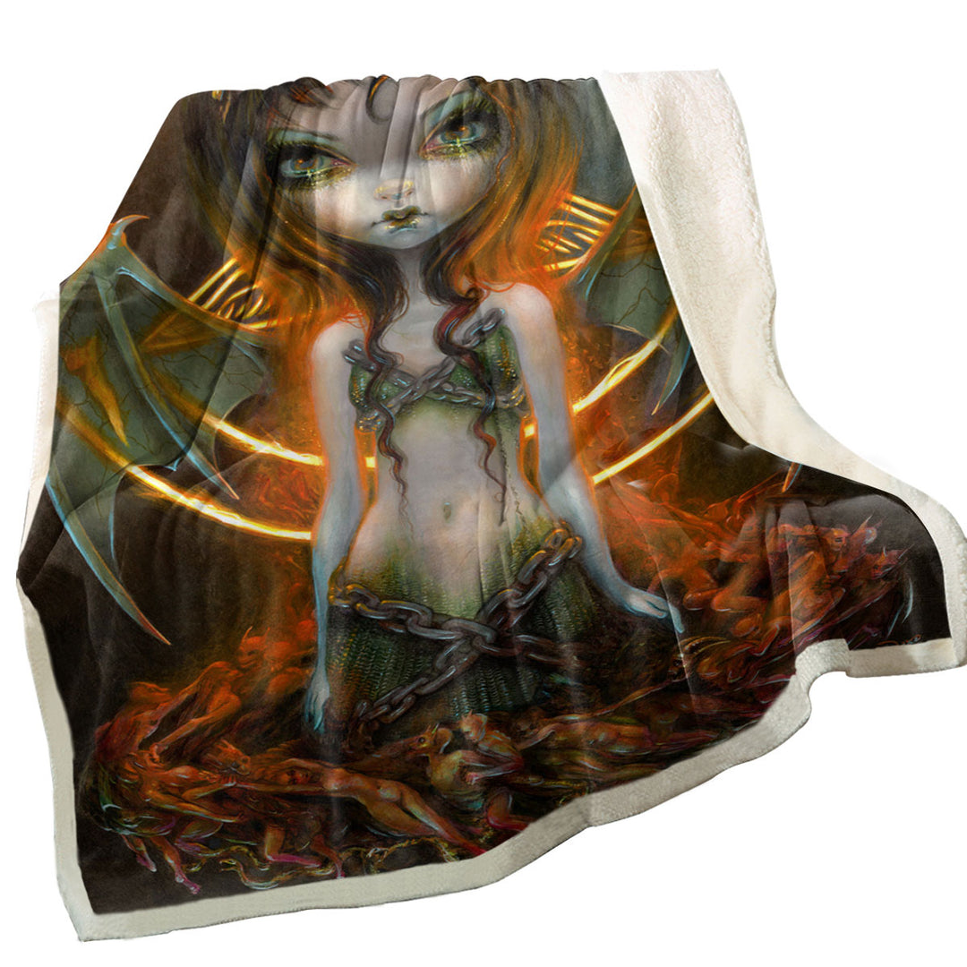 The Devil Fleece Blankets Elemental Fire Demons and Dark Fairy