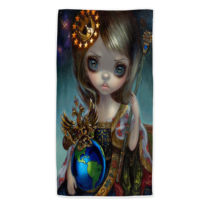 The Empress of the Universe Victorian Girl Microfiber Beach Towel