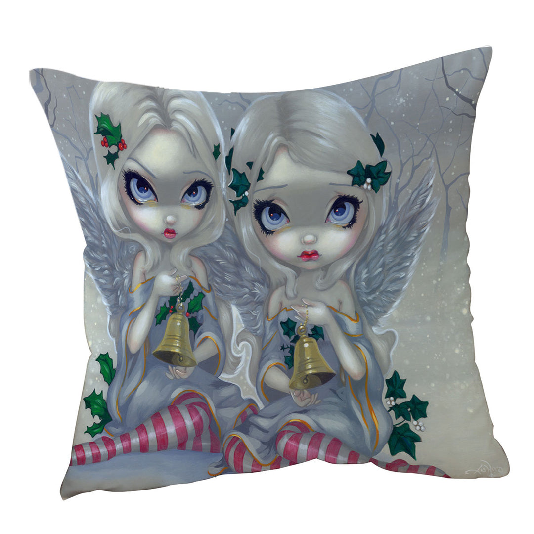 The Holly and The Ivy Beautiful Christmas Angels Cushion Cover