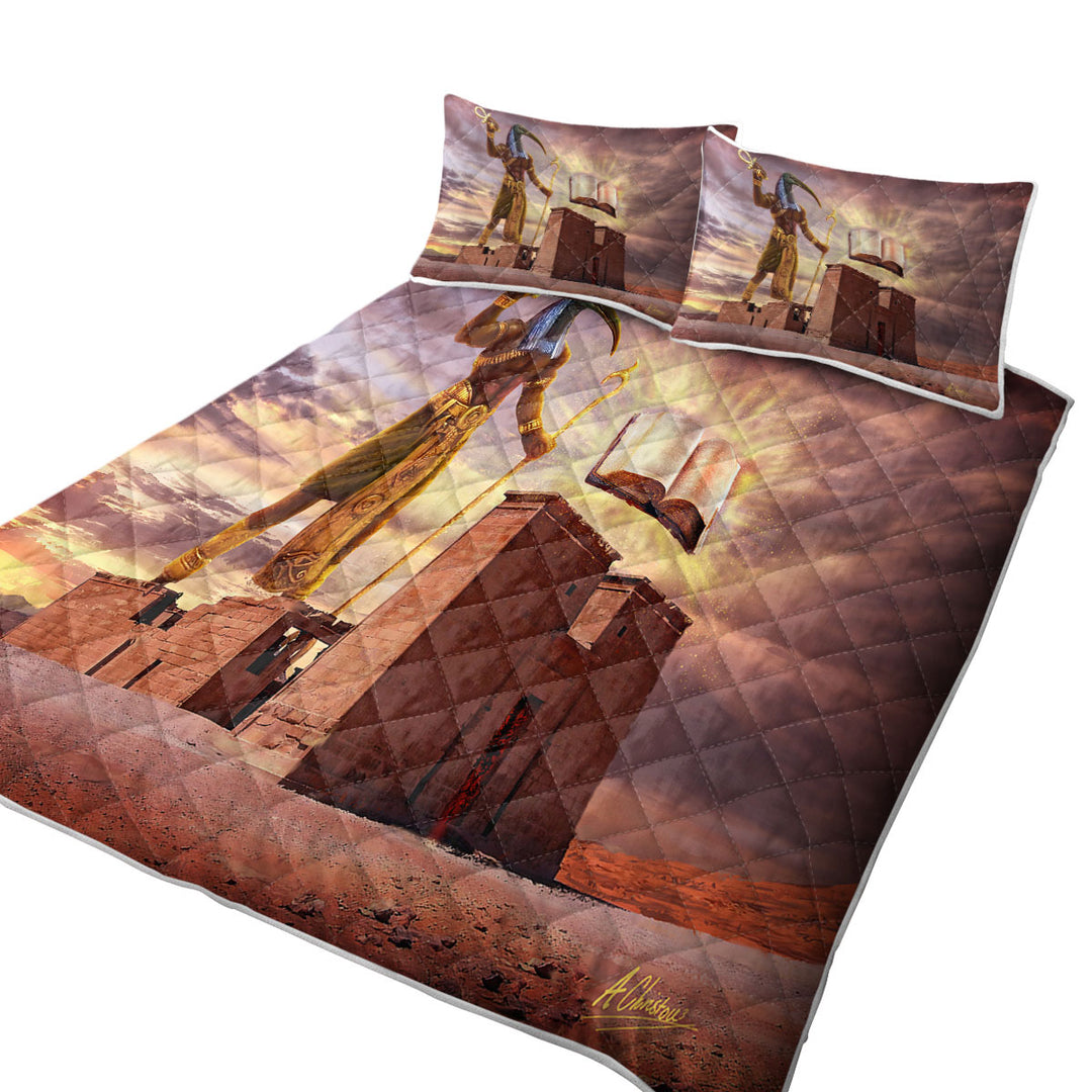 The Magical Book Thoth of Egypt Coverlets