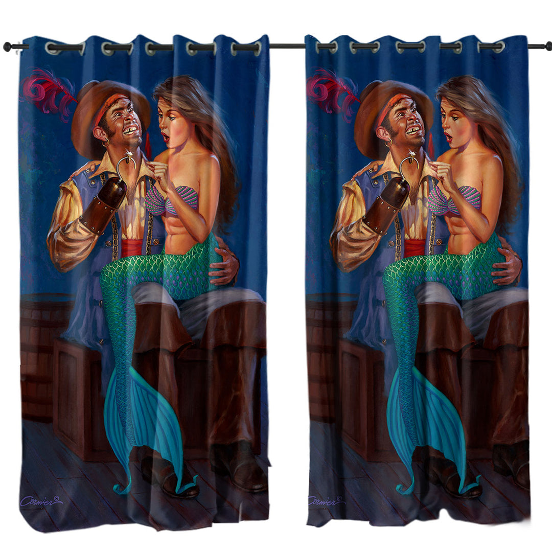 The Proposal Funny Cool Pirate and Mermaid Curtains