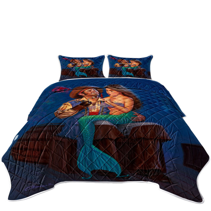 The Proposal Funny Cool Pirate and Mermaid Quilts