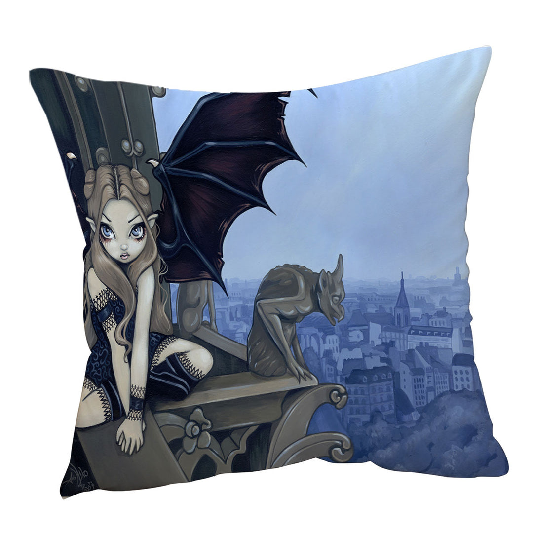 The Secret of Notre Dame Mysterious Gargoyle Cushion Cover