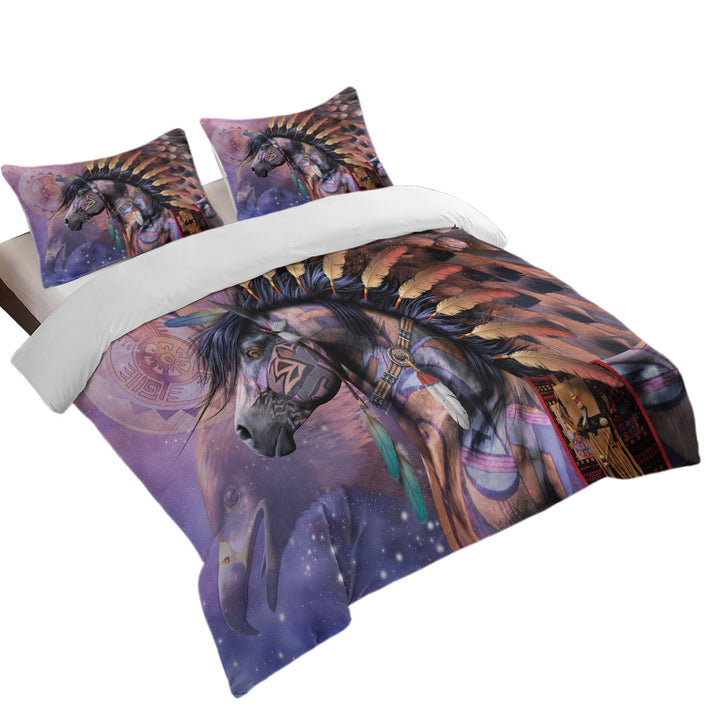 The Shaman Native American Horse Bed Covers