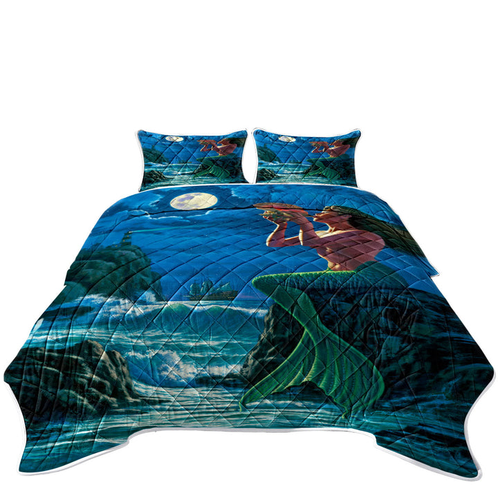 The Sounds of Night Coastal Mermaid Quilts