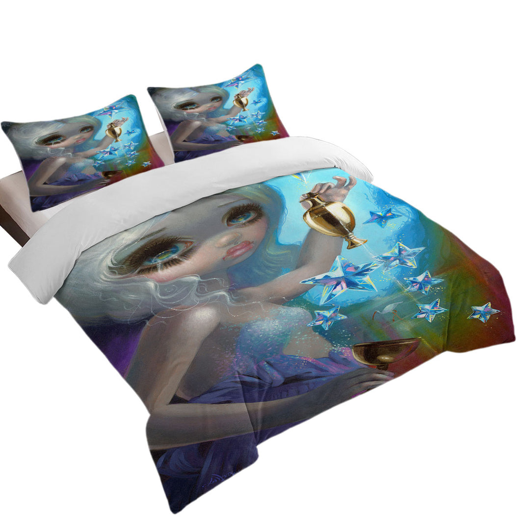 The Star Beautiful Sparkling Girl Duvet Cover