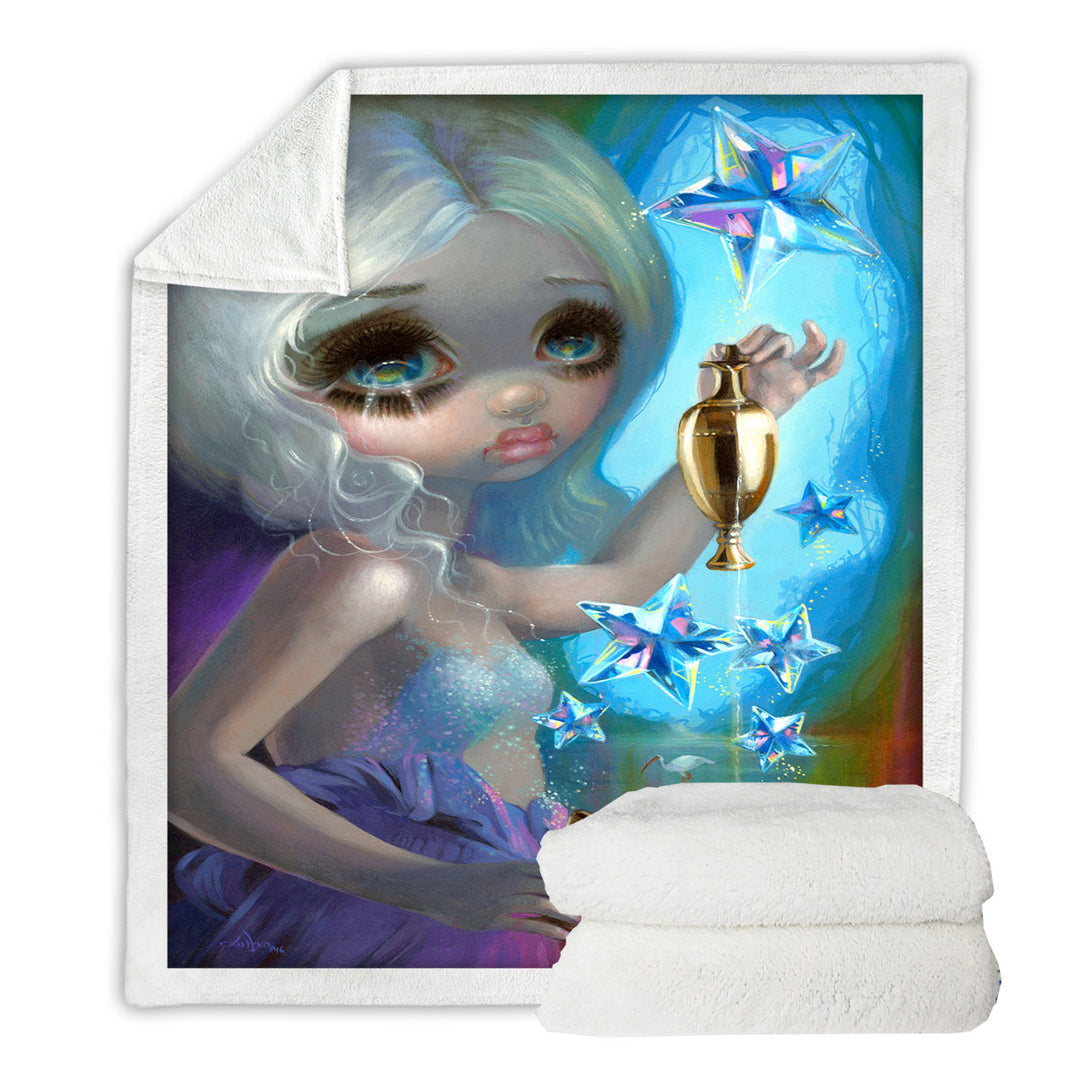 The Star Beautiful Sparkling Girl Fleece Blankets