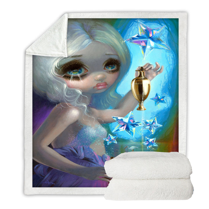 The Star Beautiful Sparkling Girl Fleece Blankets