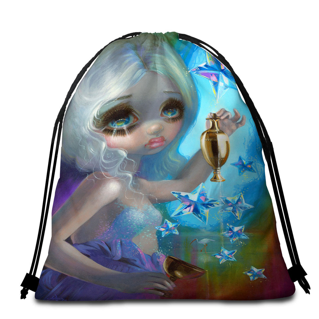 The Star Beautiful Sparkling Girl Lightweight Beach Towel