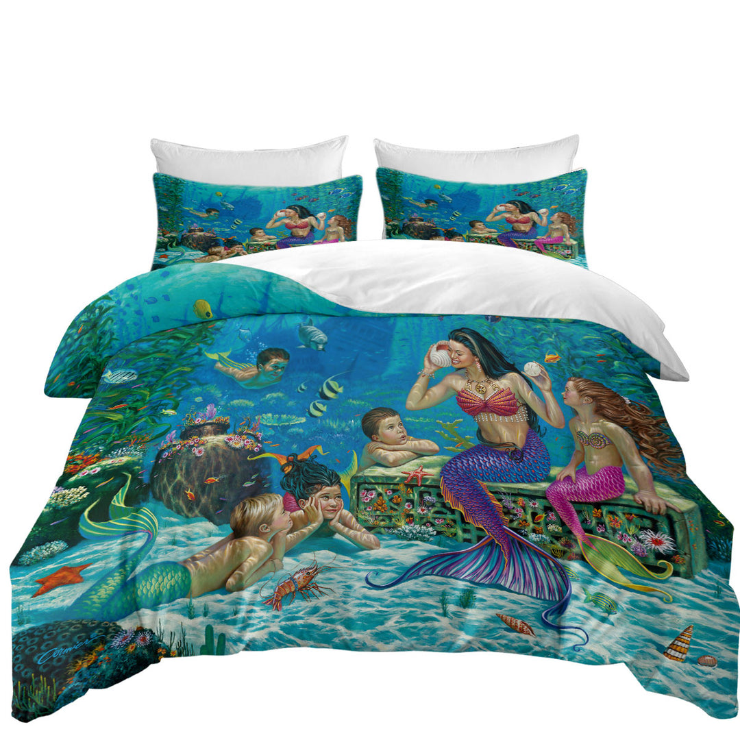 The Story Teller Mermaids Underwater World Bed Covers