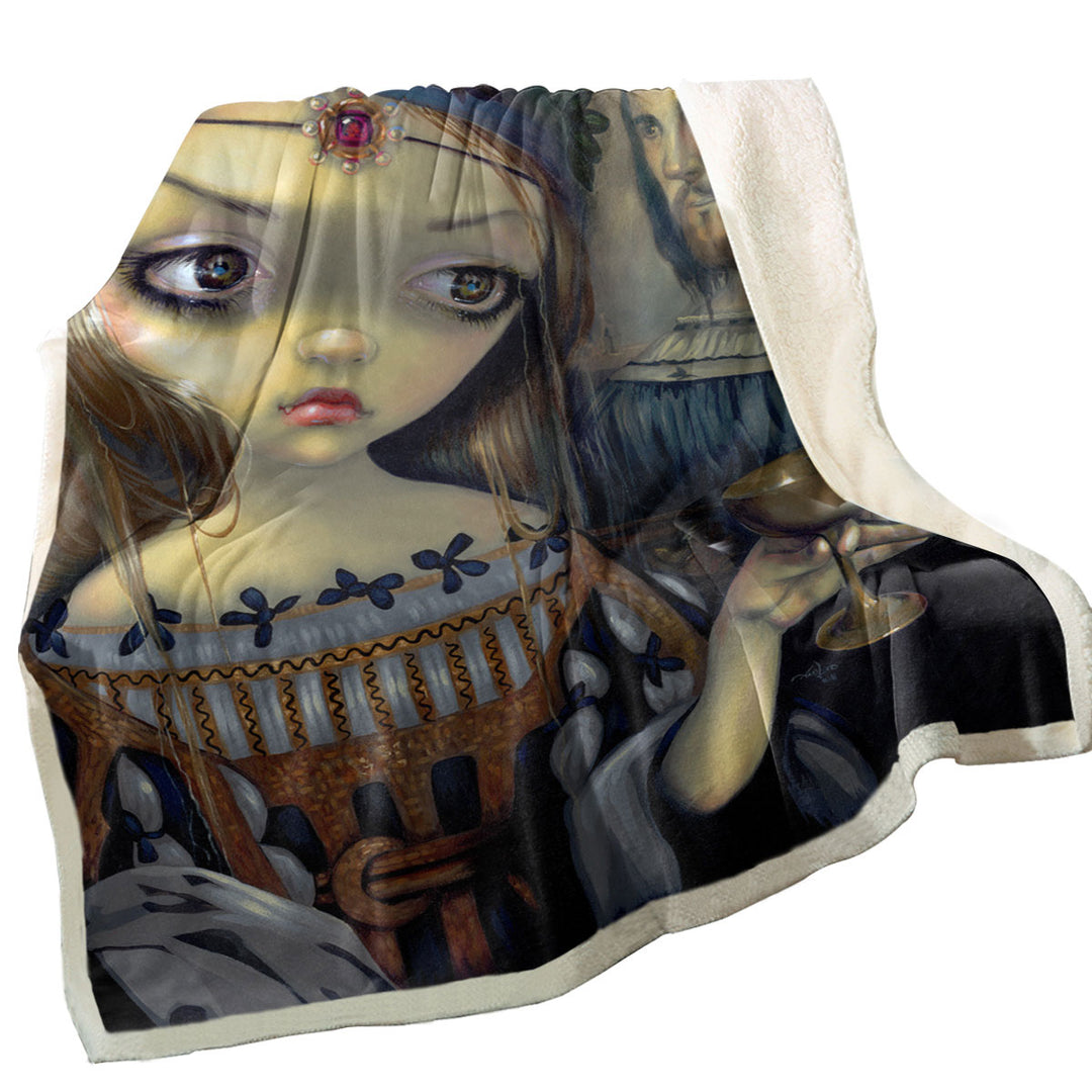 The Vampire Throw Blanket Maiden I Vampiri Lucrezia Borgia