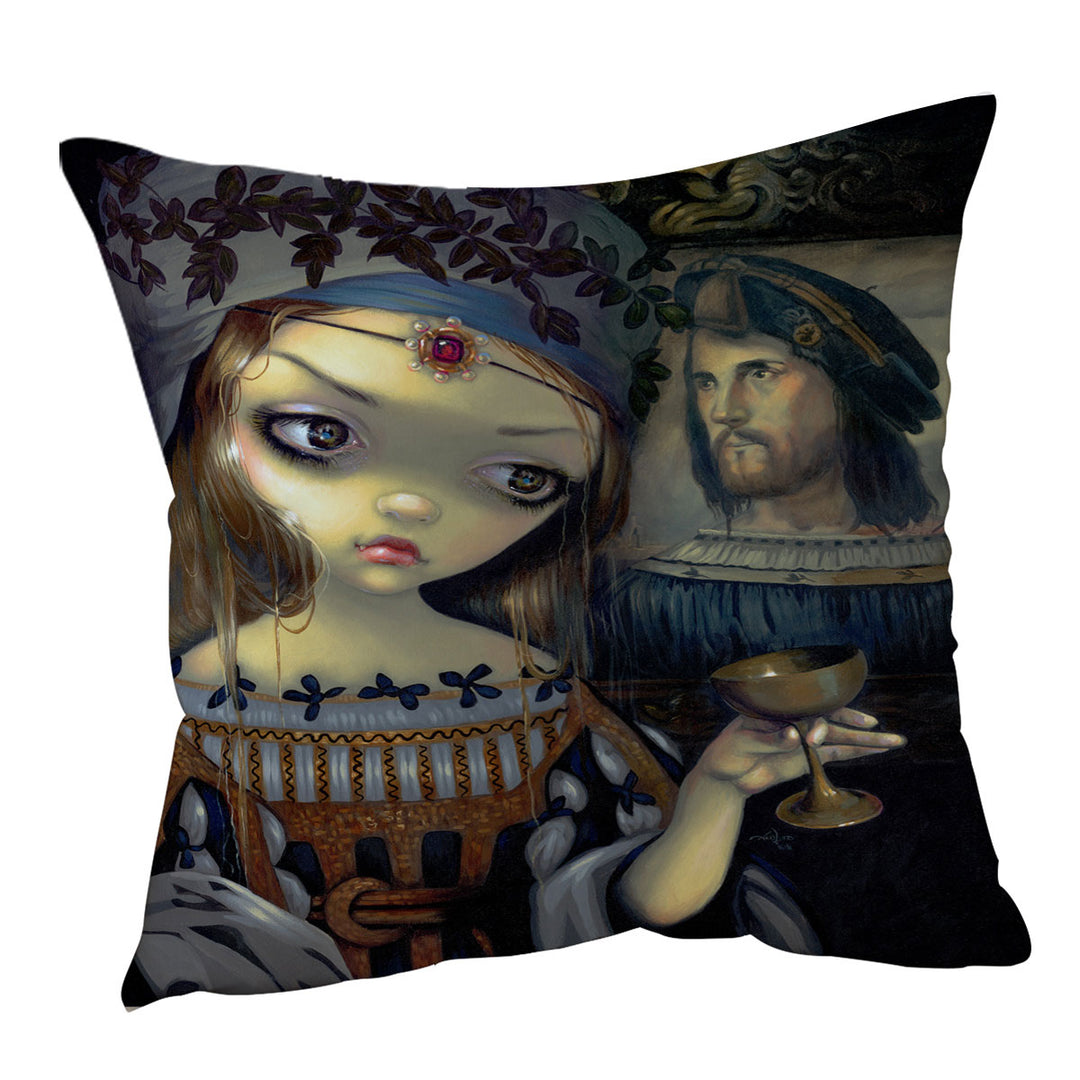 The Vampire Throw Pillow Maiden I Vampiri Lucrezia Borgia