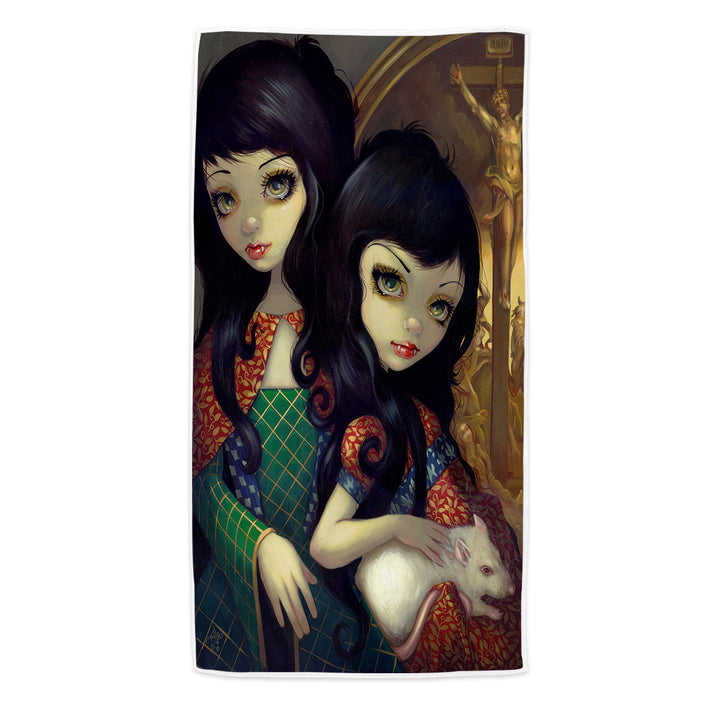 The Vampires Swims Towel Dark Art I Vampiri La Sorelle