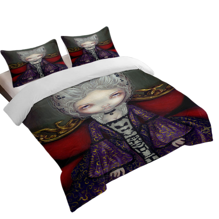 The Violet Duchess Rococo Style Portrait Maiden Duvet Cover sale