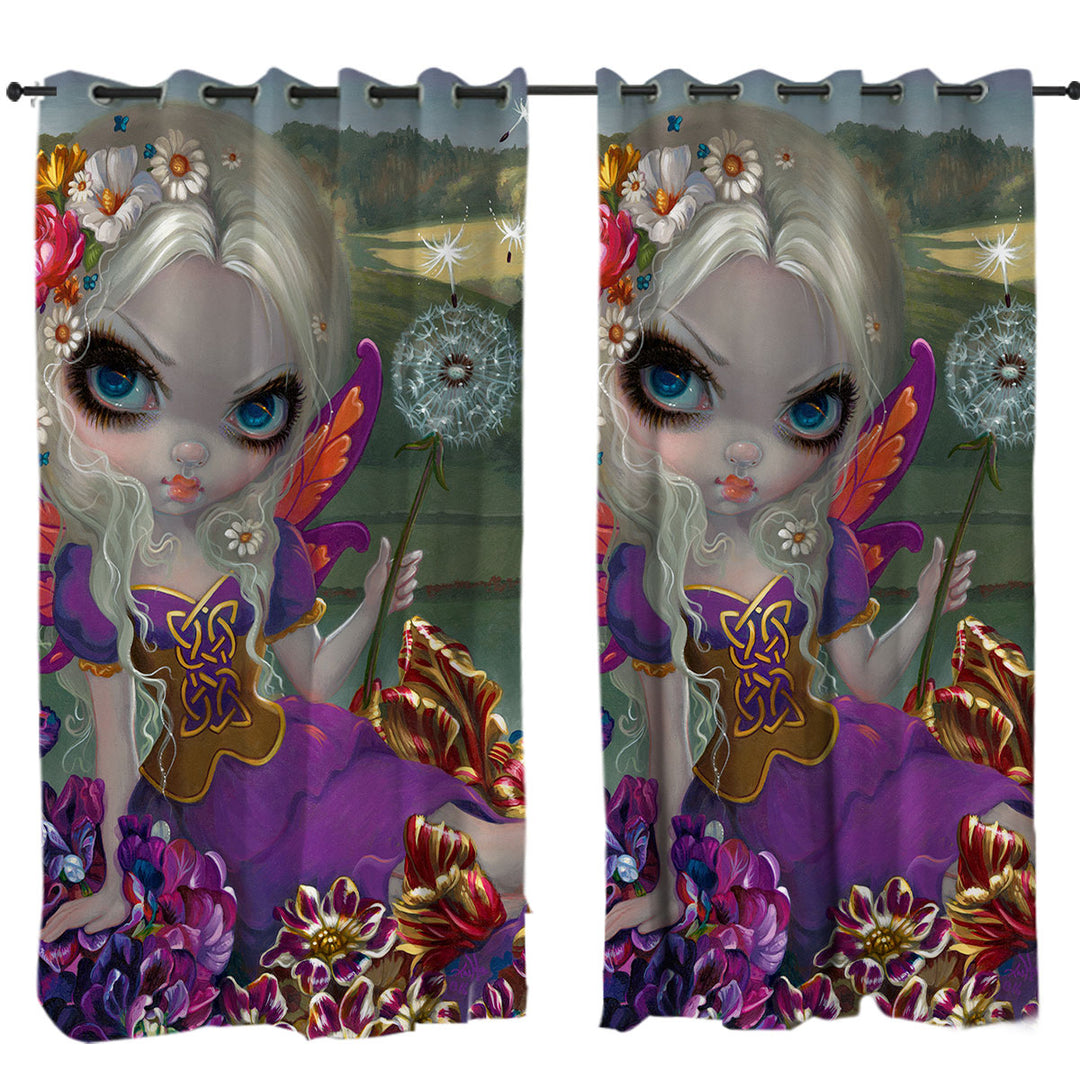 Three Wishes Fairy in the Floral Countryside Drapes