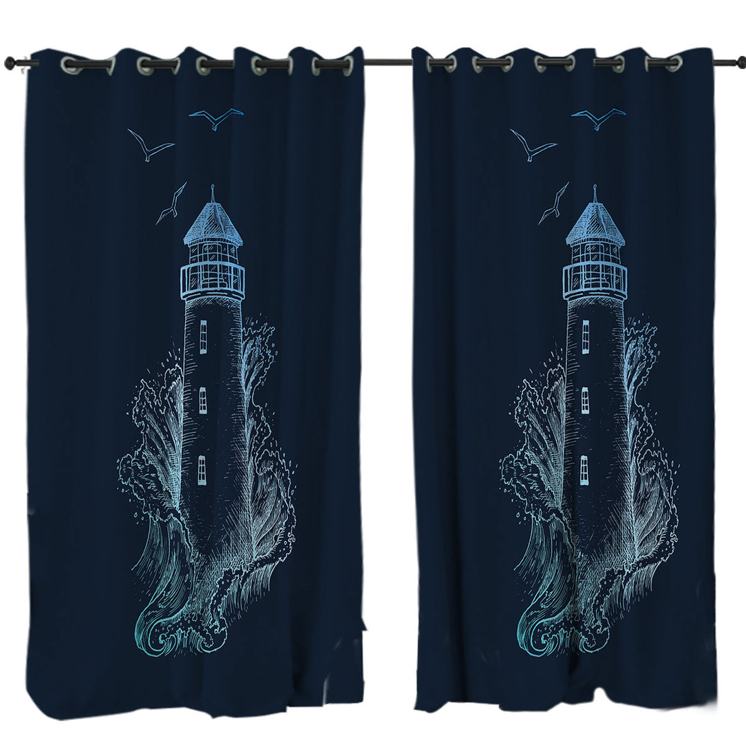 Thrilling Lighthouse Drapes and Curtains