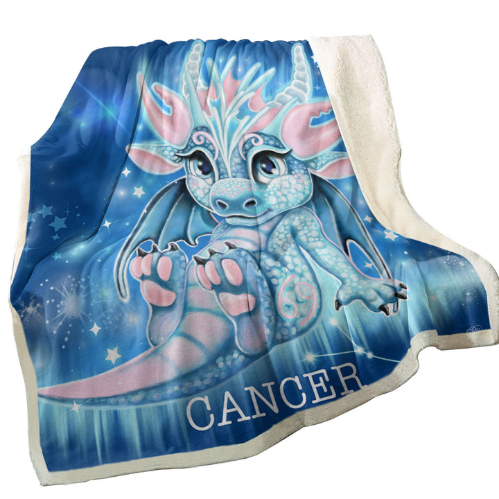 Throw Blanket Gift Ideas for Kids Fantasy Art Cancer Lil Dragon