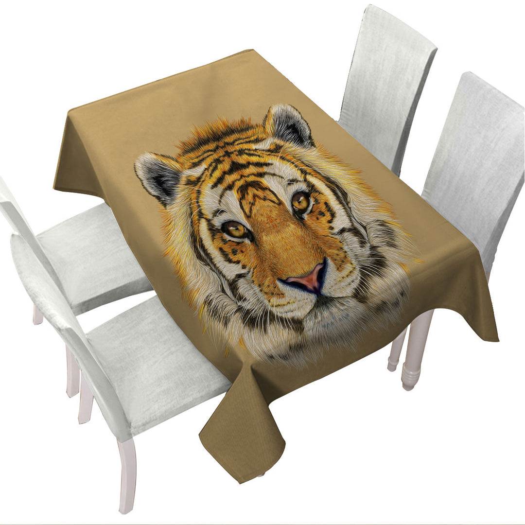 Tiger Portrait Tablecloth