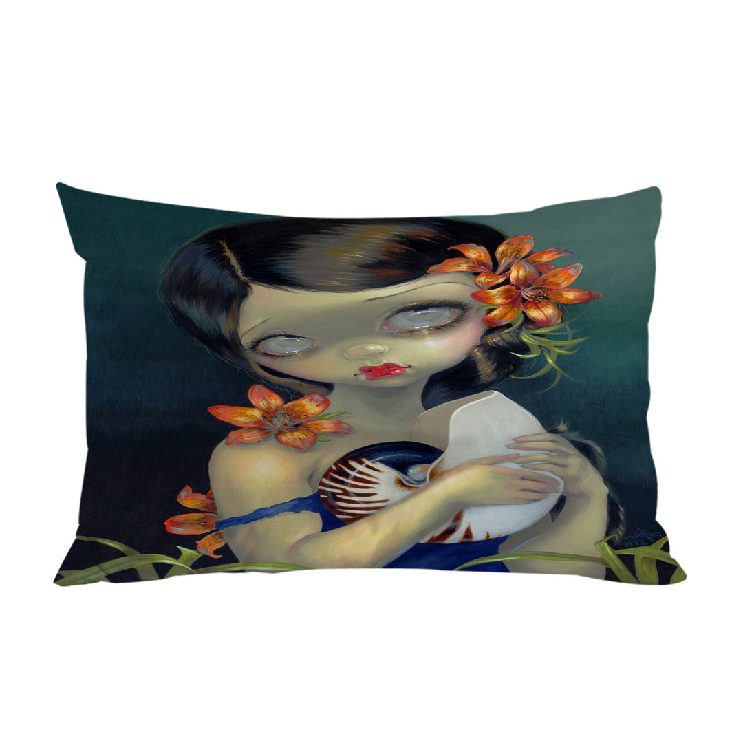 Tigerlily Tiger Nautilus Sad Looking Girl Pillow Cases