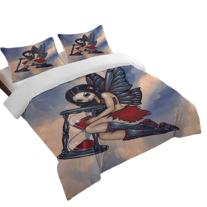 Time Flies Hourglass Gothic Time Fairy Twin xl Duvet Covers