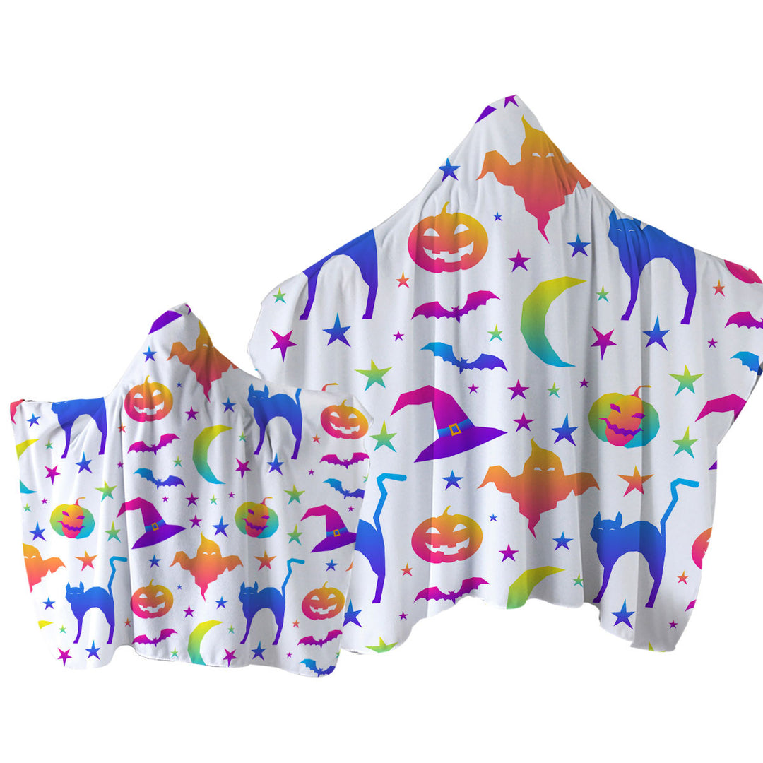 Towel Hoodie with Cool Halloween Pattern