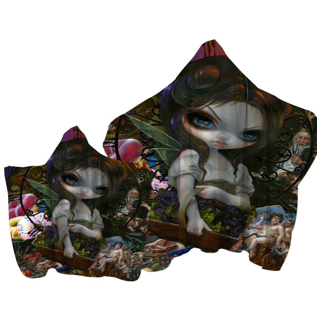 Towel Hoodie with Fine Art Unseelie Court Gluttony Seven Deadly Sins