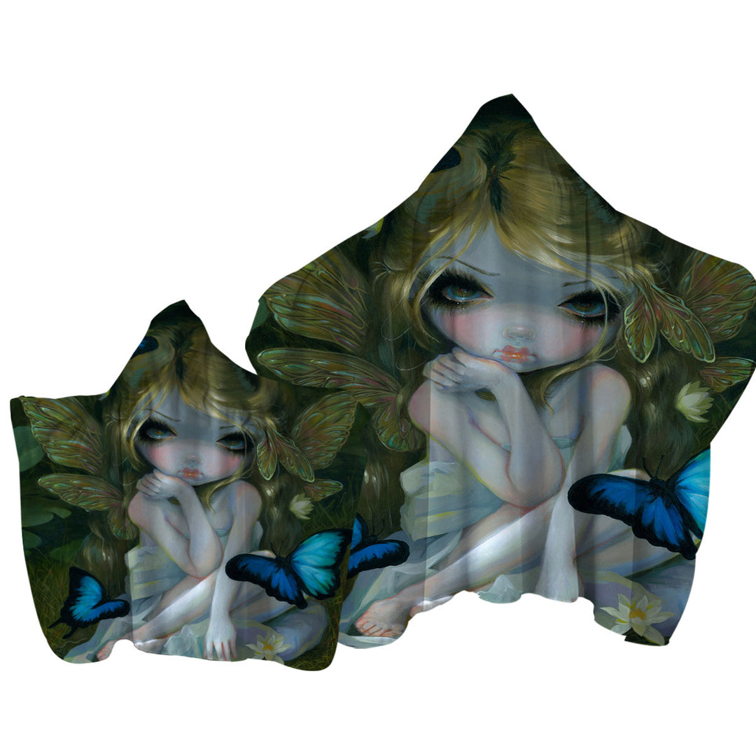 Towel Hoodie with Morpho Butterflies and Lily the Forest Fairy