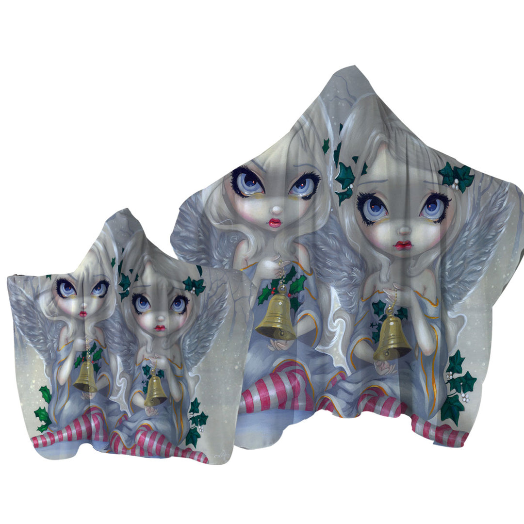 Towel Hoodie with The Holly and The Ivy Beautiful Christmas Angels