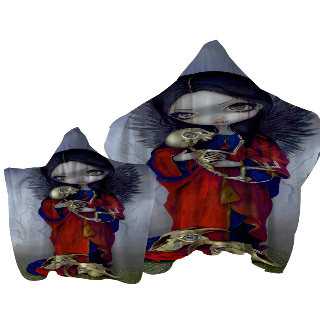 Towel with Hood with The Vampires Dark Art I Vampiri Angelo della Morte