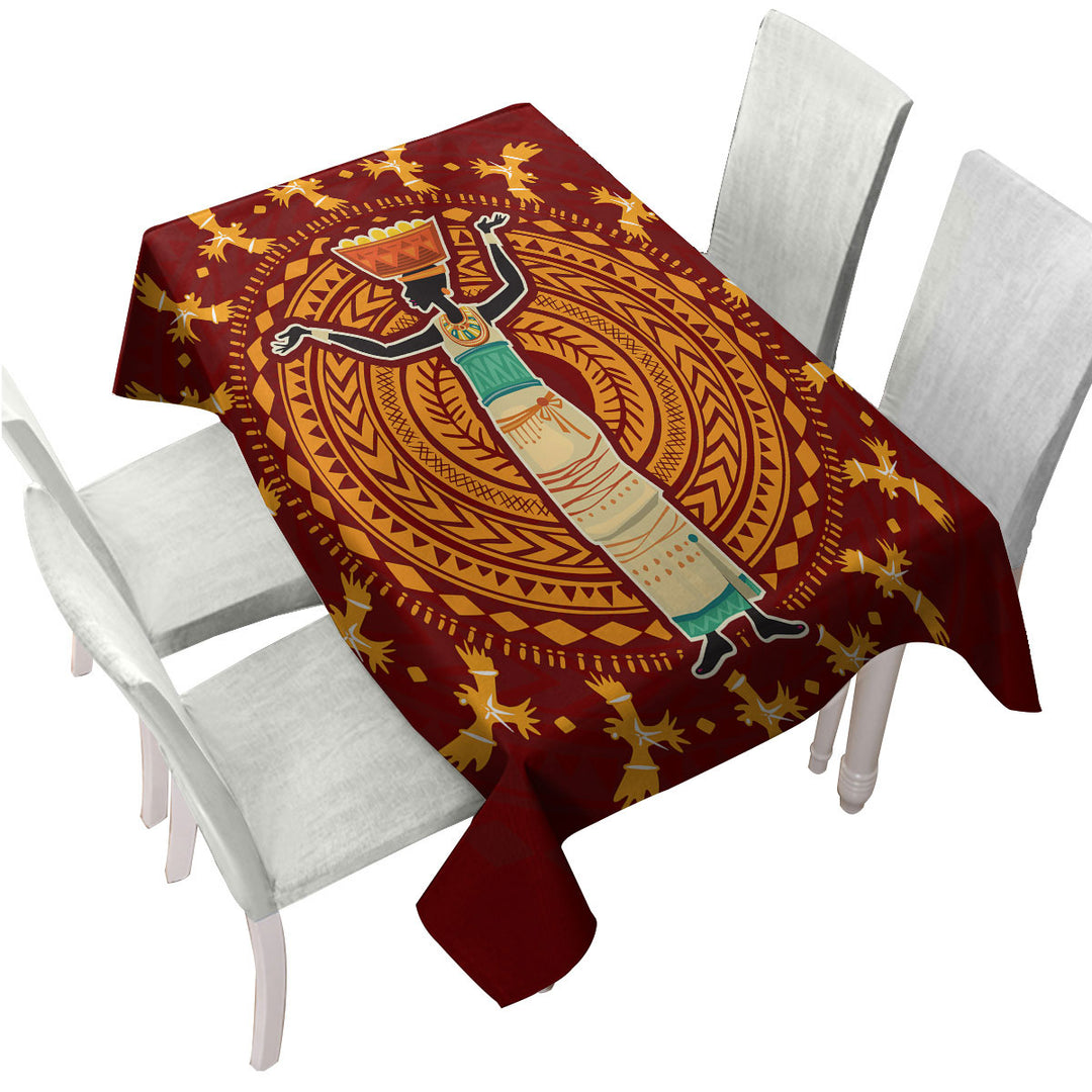 Traditional African Woman Tablecloth