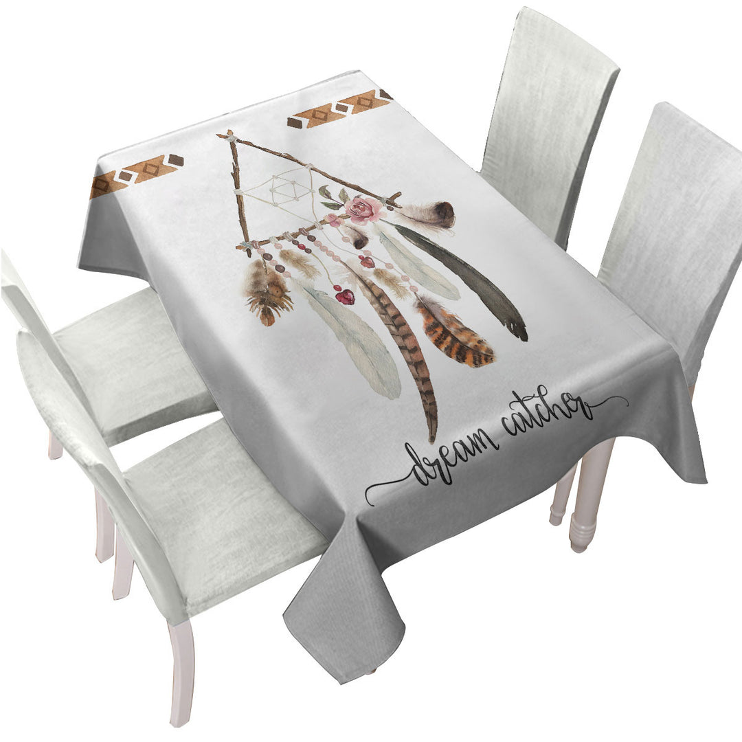 Triangular Native Dream Catcher Tablecloth