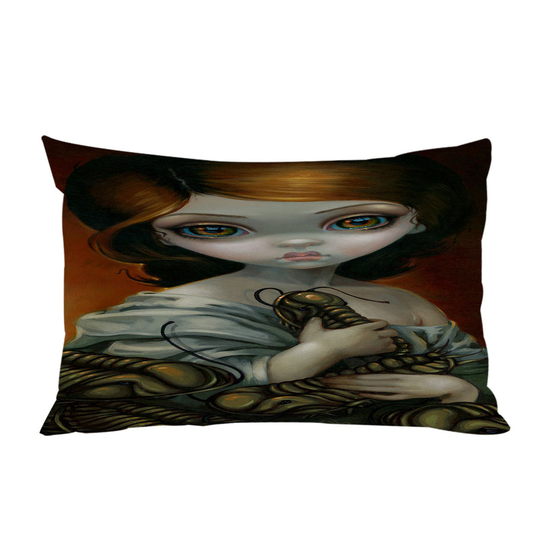 Trilobites Prehistoric Creatures and Beautiful Girl Pillow Case Covers