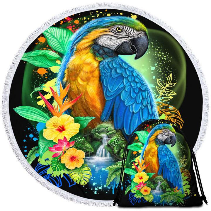 Tropical Spirit Ara Macaw Beach Towels