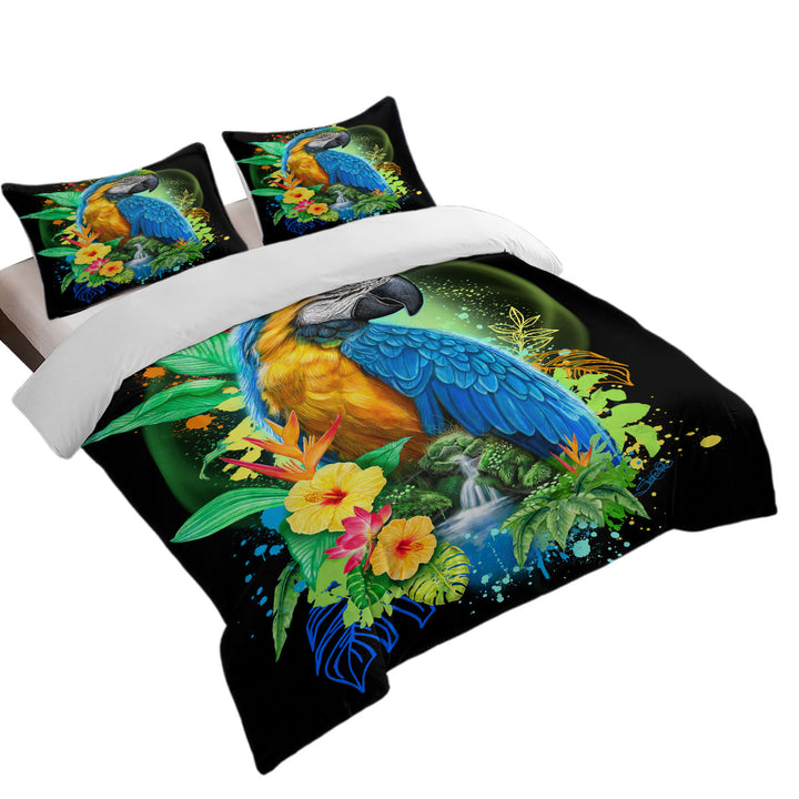 Tropical Spirit Ara Macaw Duvet Cover