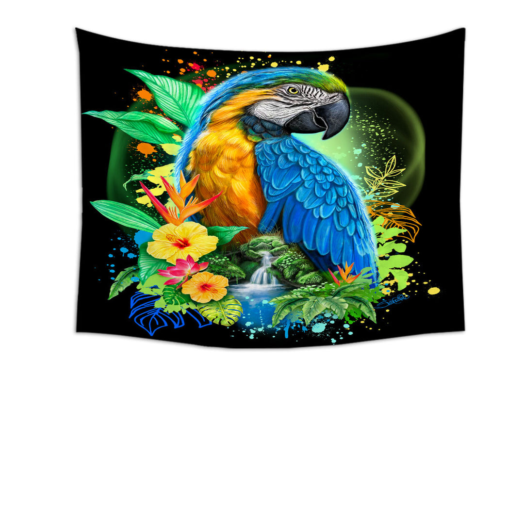 Tropical Wall Decor Spirit Ara Macaw Tapestry