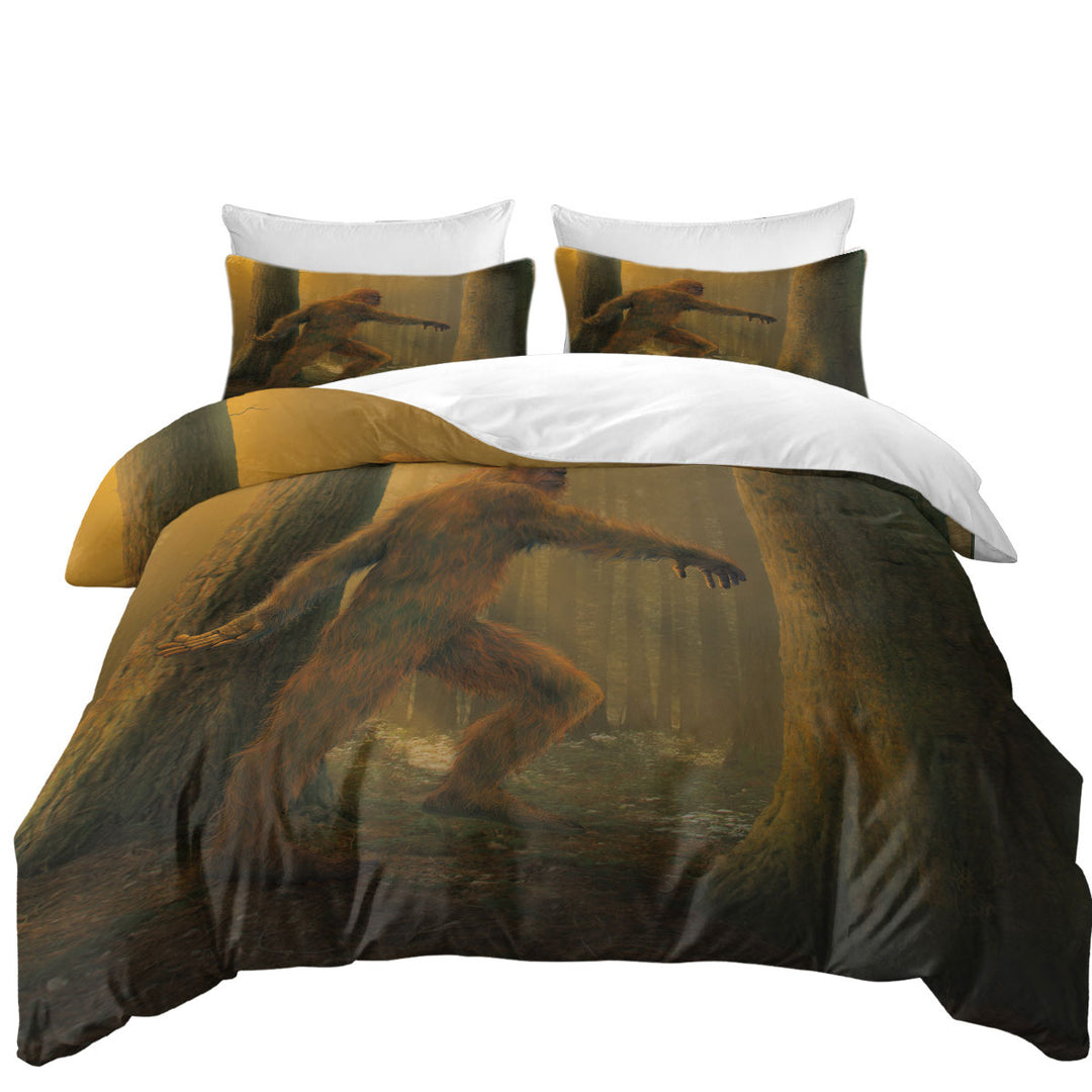 Twin Duvet Covers with Legendary Creature Art Bigfoot